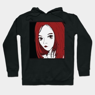 Woman portrait red hair Hoodie